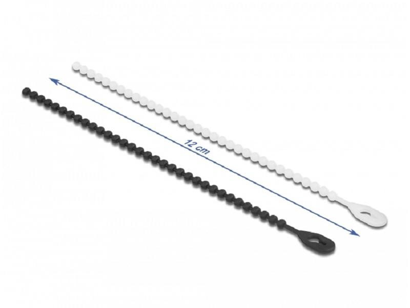 Delock Kabelbinder Schwarz/Weiss 120 mm x 3.6 mm, 100 Stück