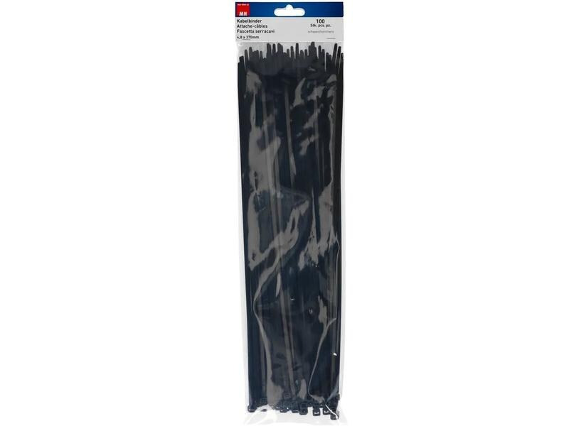 Max Hauri Kabelbinder 100 Stück Schwarz 37 cm x 4.8 mm