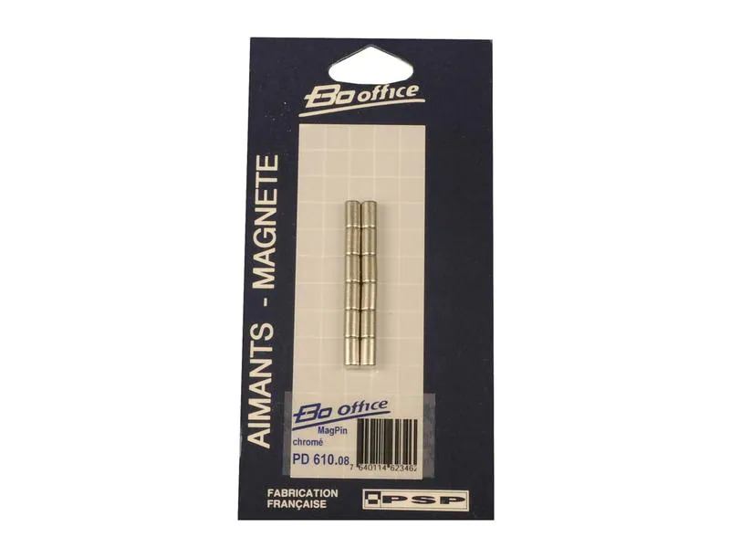 BoOffice Haftmagnet MagPin 12 Stück, Silber