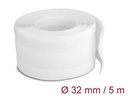 Delock Geflechtschlauch mit Klettverschluss 5 m x 32 mm Weiss