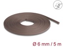 Delock Geflechtschlauch nagerfest, 5 m x 6 mm Braun