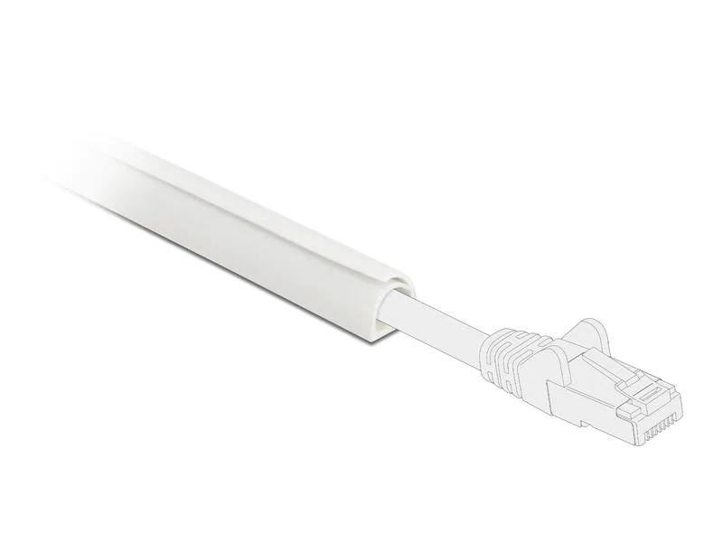 Delock Kabelkanal selbst-schliessend, -klebend 1 m x 10 mm Weiss