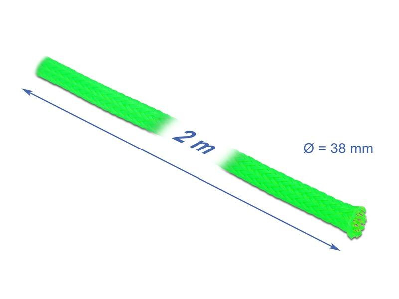 Delock Kabelschlauch dehnbar, 2 m x 38 mm Grün