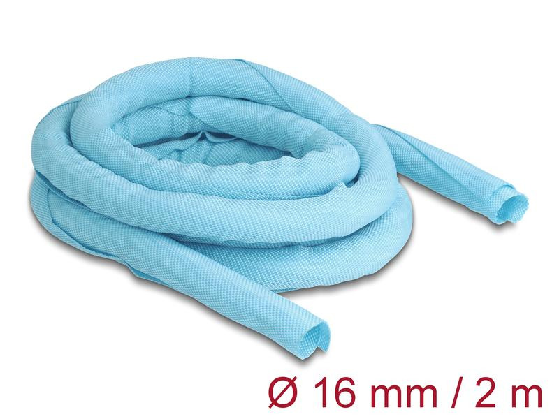 Delock Kabelschlauch selbstschliessend 2 m x 16 mm Blau