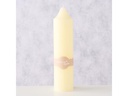 Boltze Kerze Church Rustic 38 x 9 cm, Cremeweiss