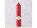 Boltze Kerze Church Rustic 38 x 9 cm, Rot