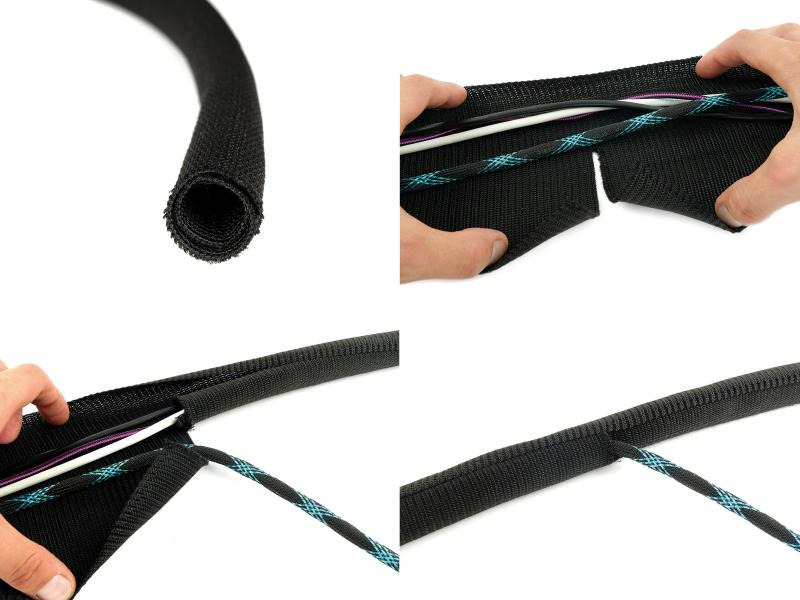 Label-the-cable Kabelschlauch CABLE TUBE 25 m x Ø 4 cm Schwarz