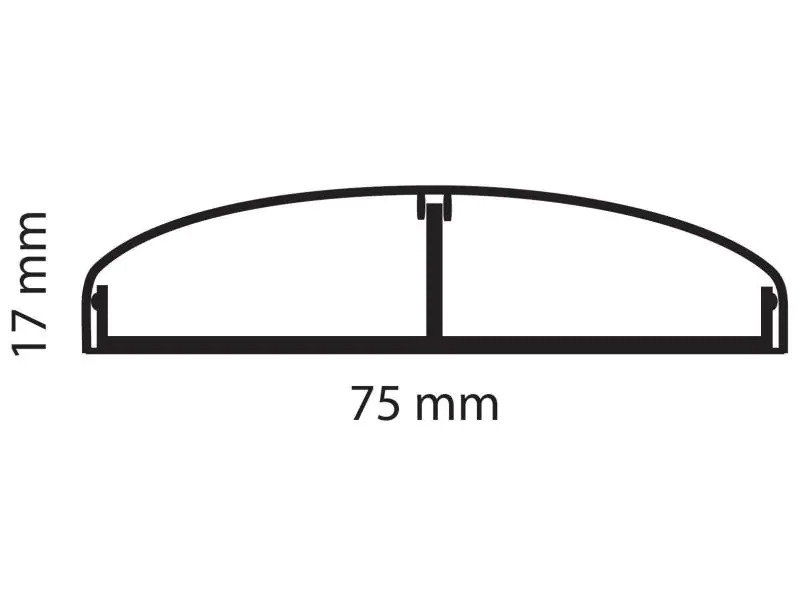 Multibrackets Kabelbrücke 1.1 m x 75 mm Schwarz