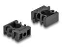 Delock Kabelschlauchhalter 10 mm, 8 Stück, Schwarz