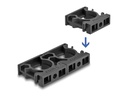Delock Kabelschlauchhalter 10 mm, 8 Stück, Schwarz