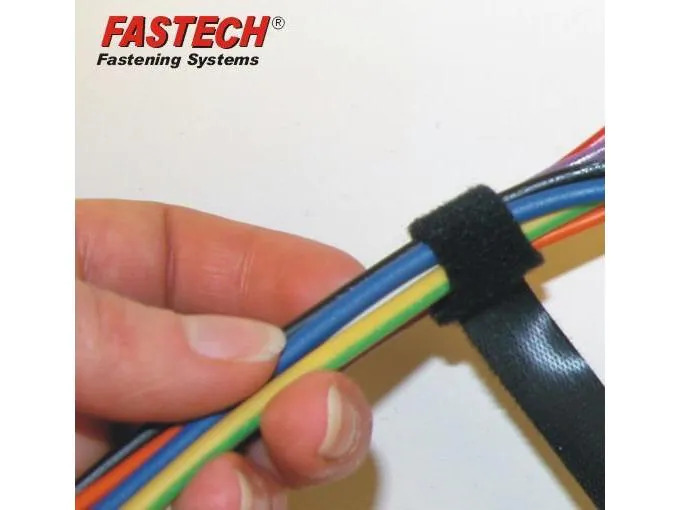 FASTECH Klettkabelbinder ETK-3-2 13 x 200 mm Schwarz, 100 Stück
