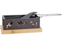 Kadastar Teelicht-Raclette Steinbock Anthrazit/Hellbraun