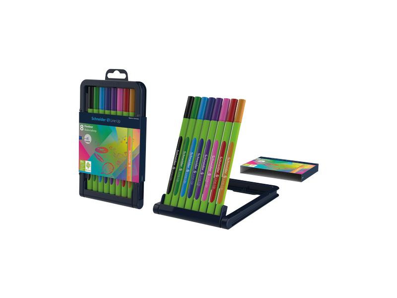 Schneider Fineliner Line-Up 0.4 mm, Mehrfarbig, 8 Stück