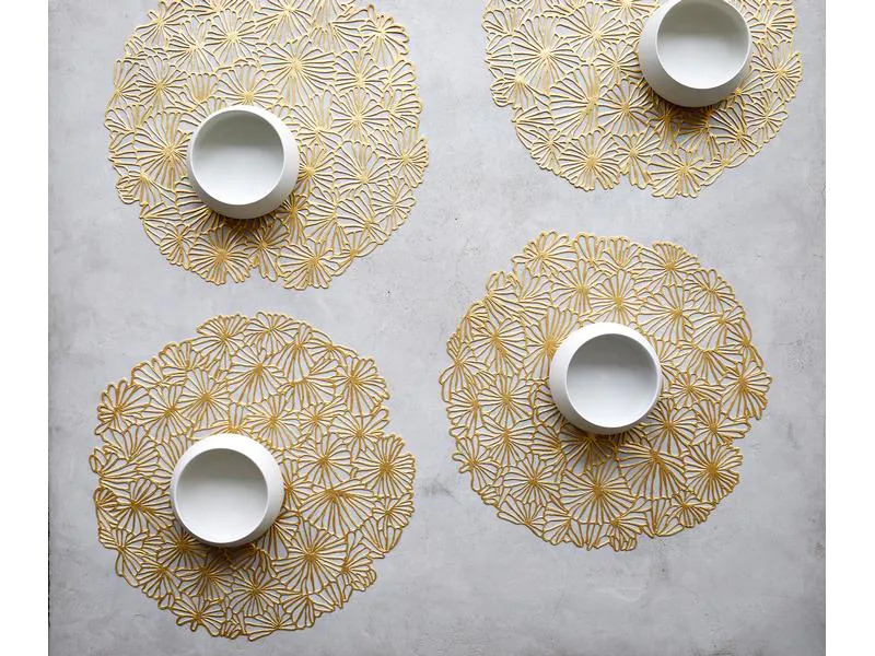 Chilewich Tischset Daisy Ø 38 cm, Gold
