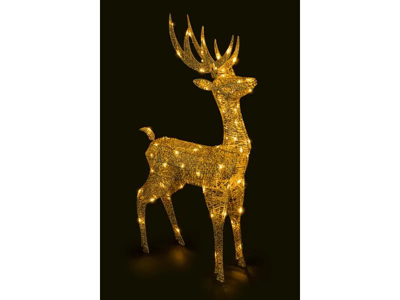 STT LED-Figur Rentier Floki, 64 cm, Gold