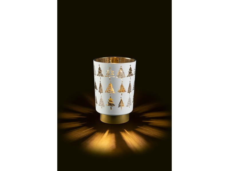 STT Laterne, Baum, S, 15 cm, Weiss