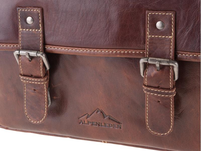 Alpenleder Kamera-Tasche Reporter Braun