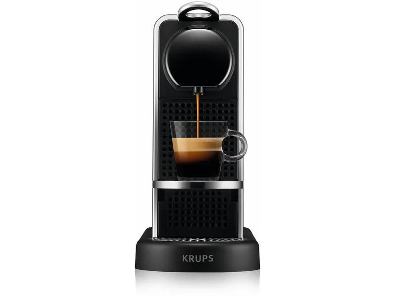 Krups Kaffeemaschine Nespresso CitiZ Platinum, Edelstahl/Schwarz