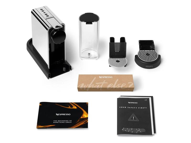 Krups Kaffeemaschine Nespresso CitiZ Platinum, Edelstahl/Schwarz