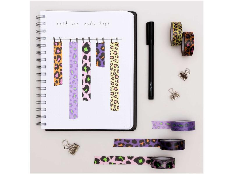 Rico Design Washi Tape Leo 5 Stück, Mehrfarbig
