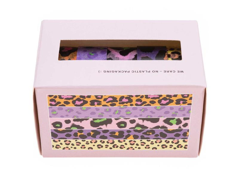 Rico Design Washi Tape Leo 5 Stück, Mehrfarbig
