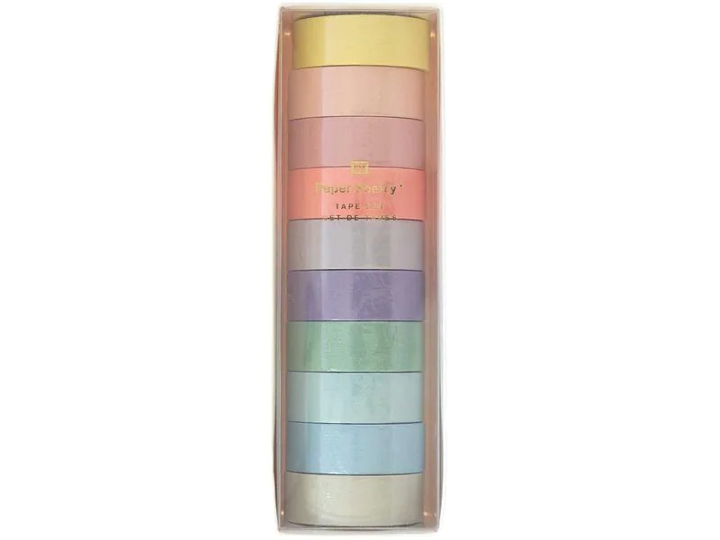 Rico Design Washi Tape Pastell mix  10 Stück Mehrfarbig