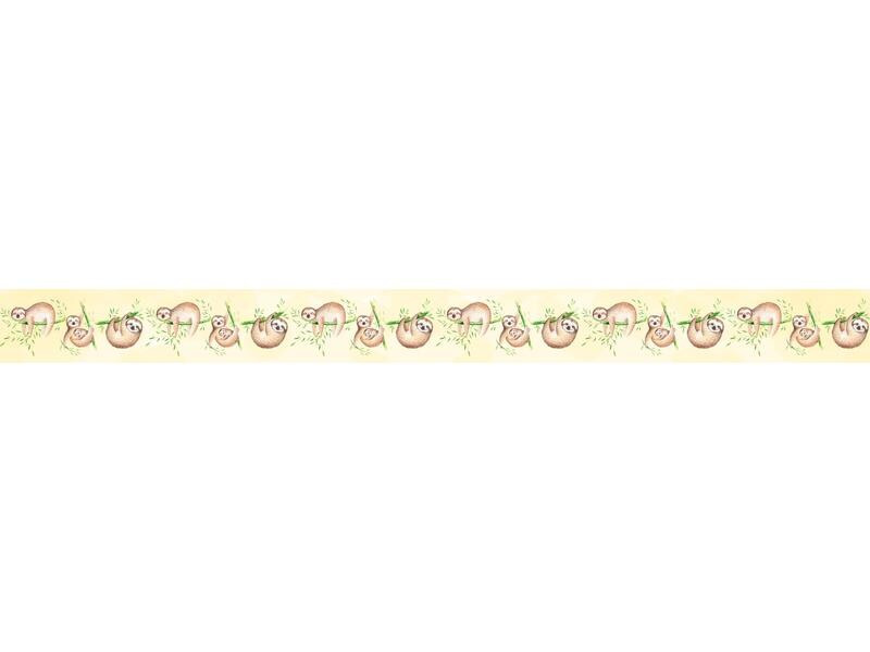 URSUS Washi Tape Faultier 2 Stück, Mehrfarbig