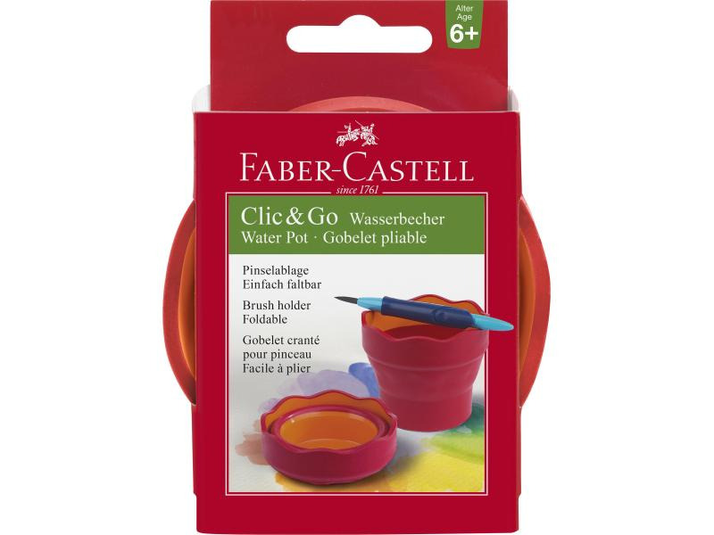 Faber-Castell Wasserbecher Clic&amp;Go Himbeer