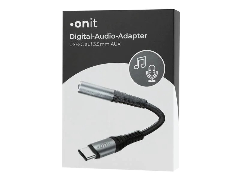 onit Digital-Audio-Adapter USB-C auf 3.5 mm AUX