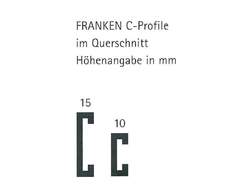 Franken Magnetschild 75 x 20 mm, Braun, 10 Stück