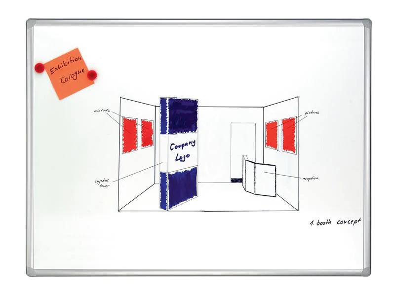 Franken Magnethaftendes Whiteboard Pro 100 cm x 200 cm, Weiss