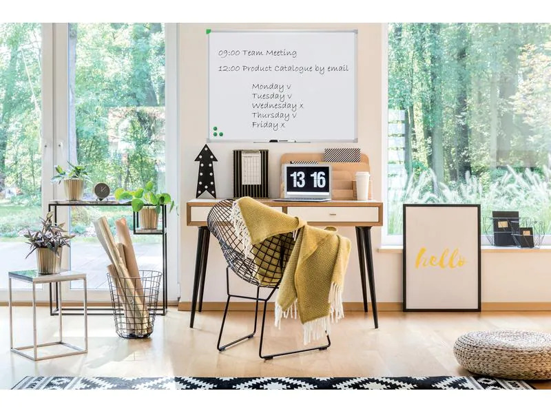 Franken Magnethaftendes Whiteboard U-Act!Line 40 cm x 60 cm, Weiss