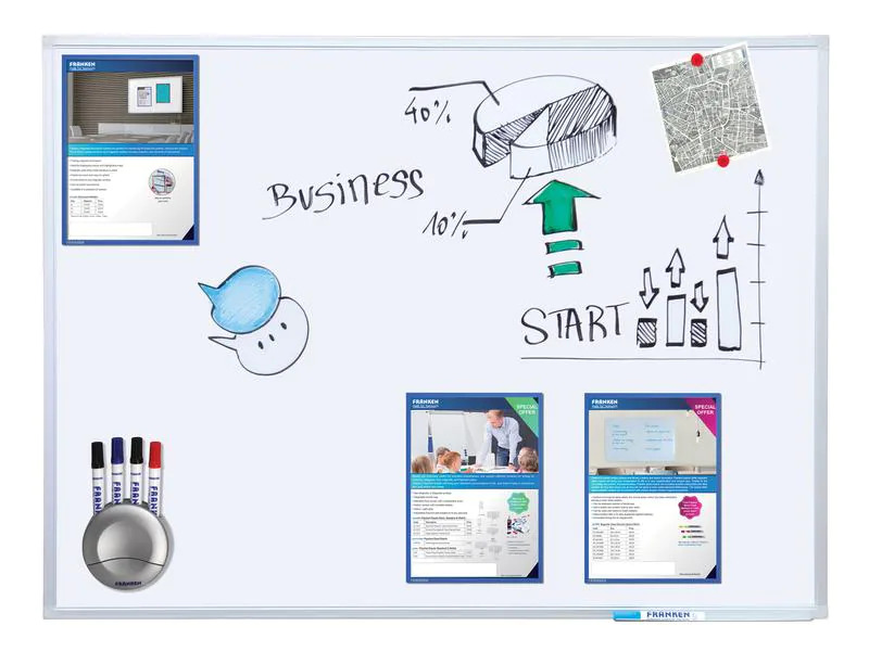 Franken Magnethaftendes Whiteboard X-tra!Line 100 cm x 200 cm, Weiss