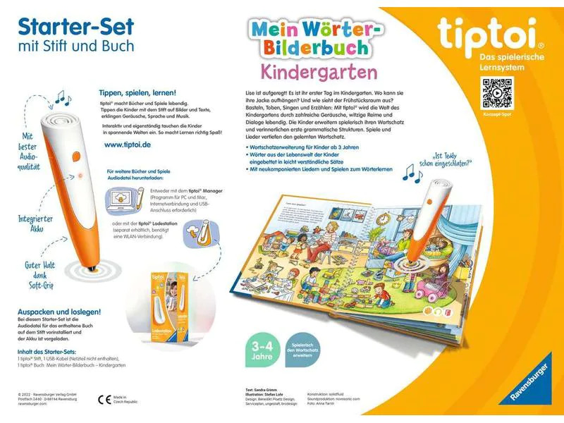tiptoi Starter-Set Stift und Wörter-Bilderbuch Kindergarten