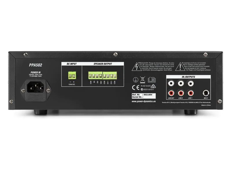 Power Dynamics Verstärker Pro PPA502 100 V, 2x 50 W