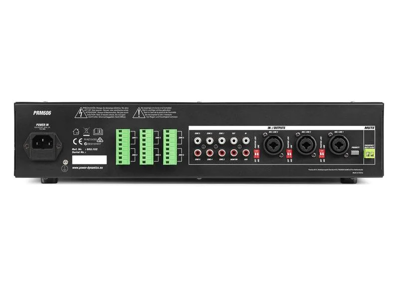 Power Dynamics Verstärker Pro PRM606 100 V, 6 X 60 W