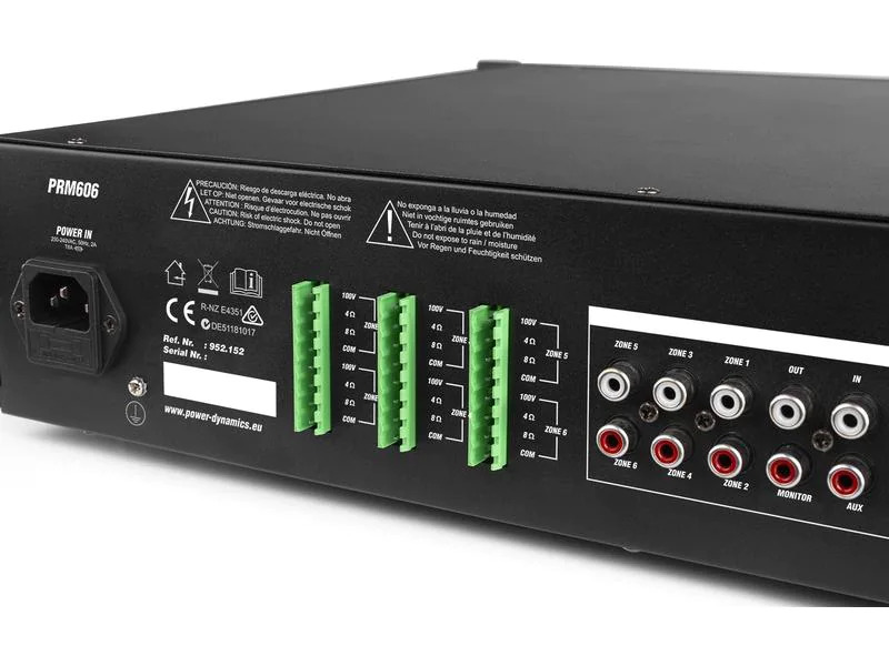 Power Dynamics Verstärker Pro PRM606 100 V, 6 X 60 W
