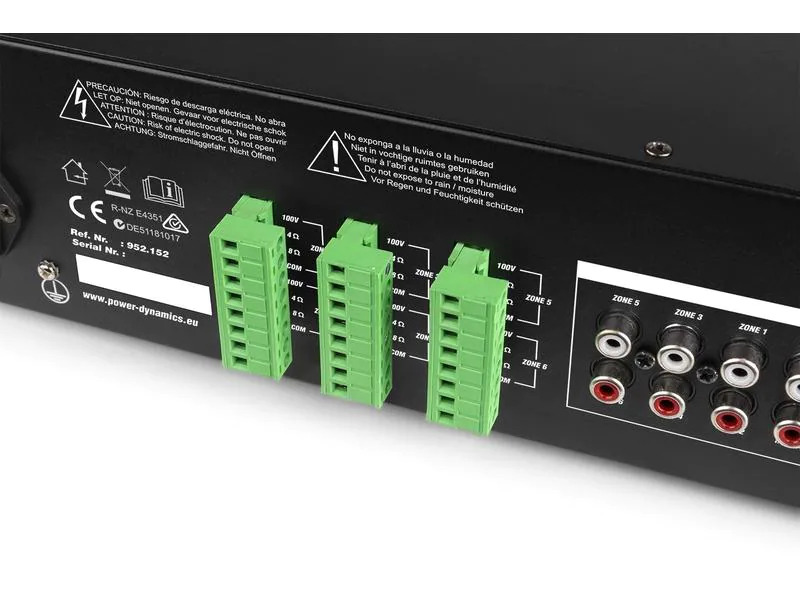 Power Dynamics Verstärker Pro PRM606 100 V, 6 X 60 W