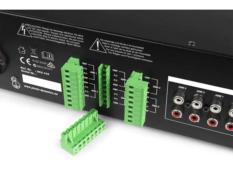 Power Dynamics Verstärker Pro PRM606 100 V, 6 X 60 W