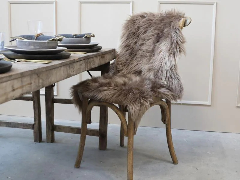 Chic Antique Lammfell Imitat 90 x 60 cm, Mokka