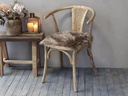 Chic Antique Pelzimitat 40 x 40 cm, Mokka