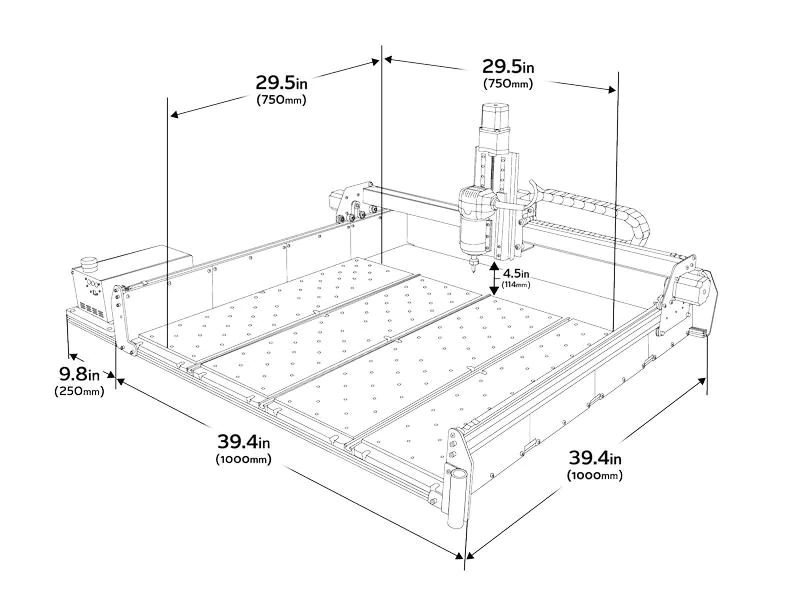 Inventables Fräsmaschine X-Carve V2 1000 mm Bausatz