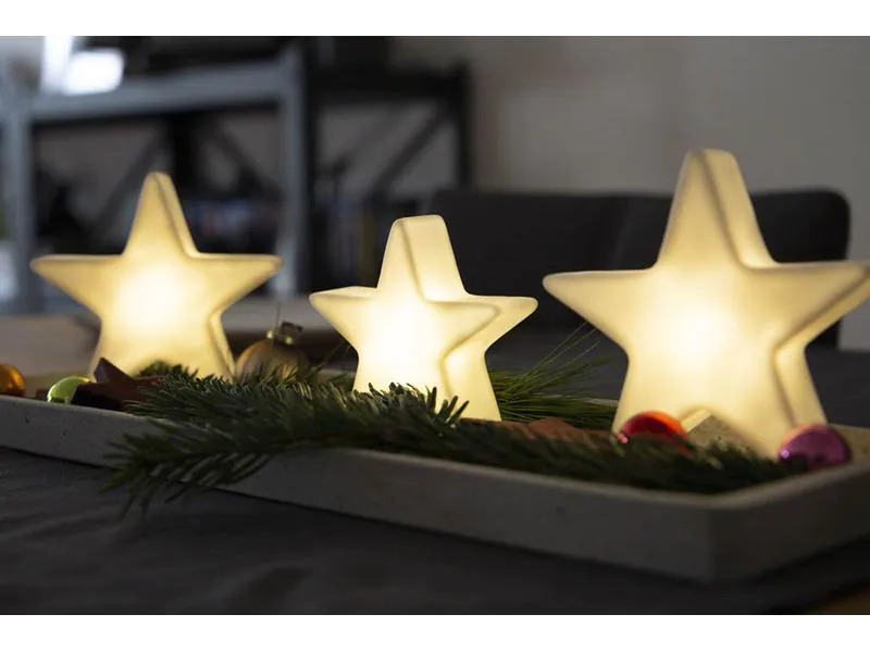 8 Seasons Design Motivlicht LED Shining Star Micro XS 9 cm, Weiss