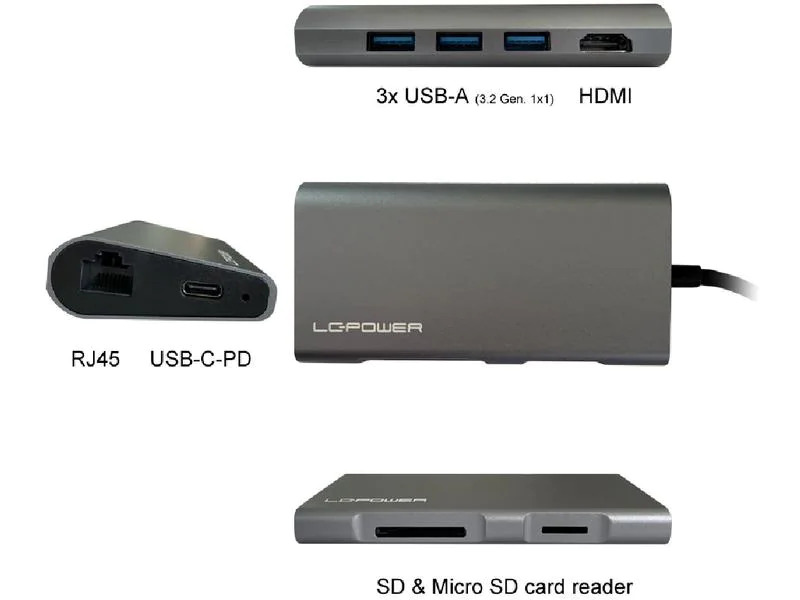 LC-Power USB-Hub LC-HUB-C-MULTI-5