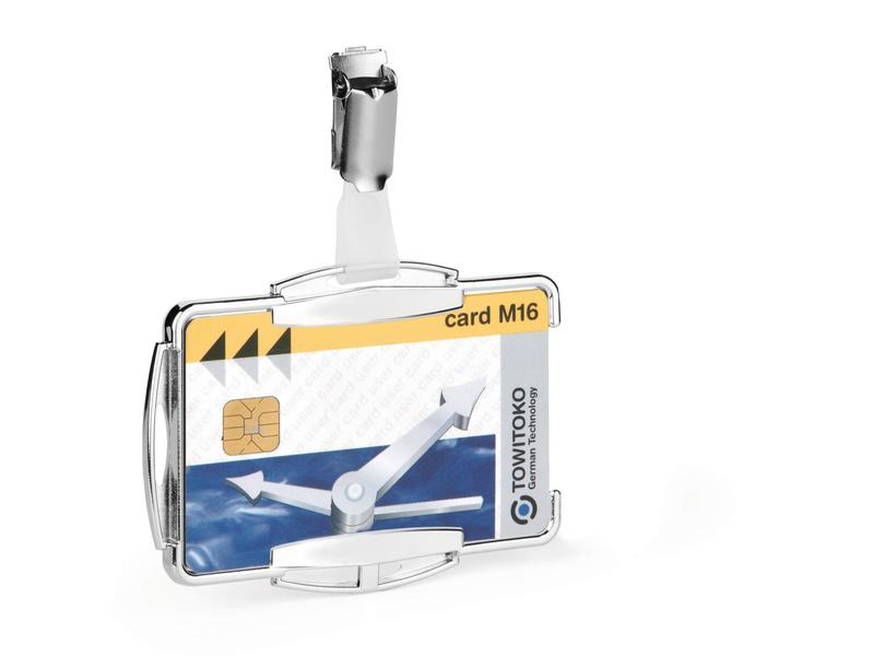 DURABLE Ausweishalter RFID Hartbox mit Clip für 1 Ausweis, 10 Stück