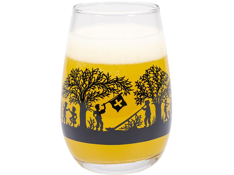 Kadastar Trinkglas Bergchilbi 400 ml, 1 Stück, Schwarz/Transparent