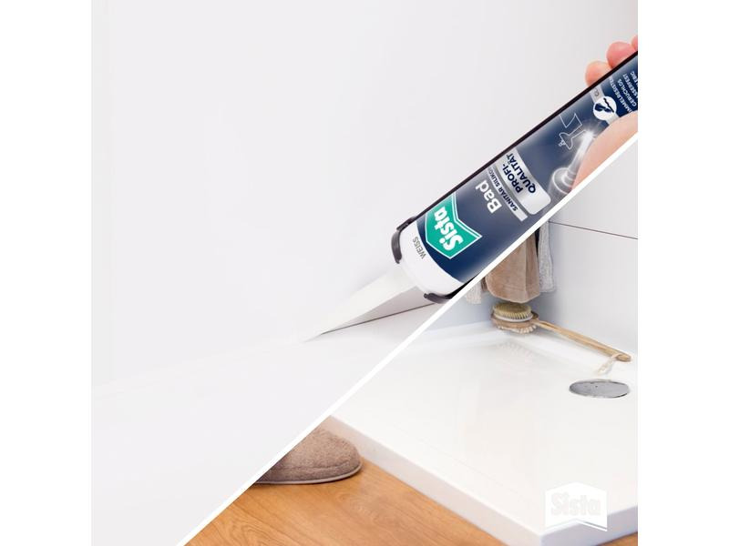 Sista Dichtmasse Bad Profi-Qualität Silikon Weiss, 280 ml