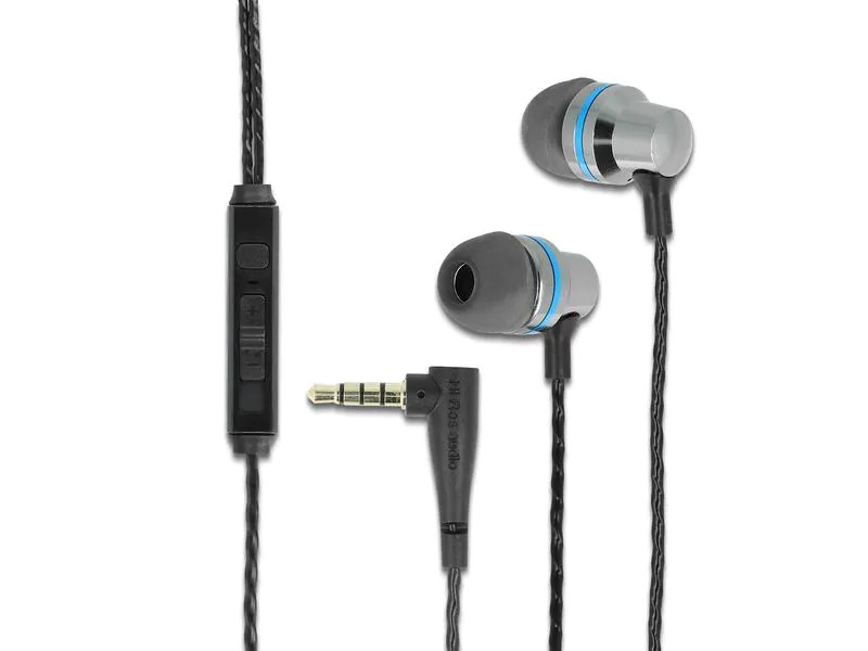Delock In-Ear-Kopfhörer für Smartphones und Tablets Schwarz