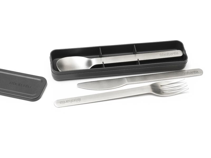 Brabantia Besteck-Set to go Make &amp; Take 3-teilig, Silber