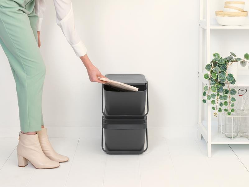 Brabantia Recyclingbehälter Sort &amp; Go 20 l, Grau